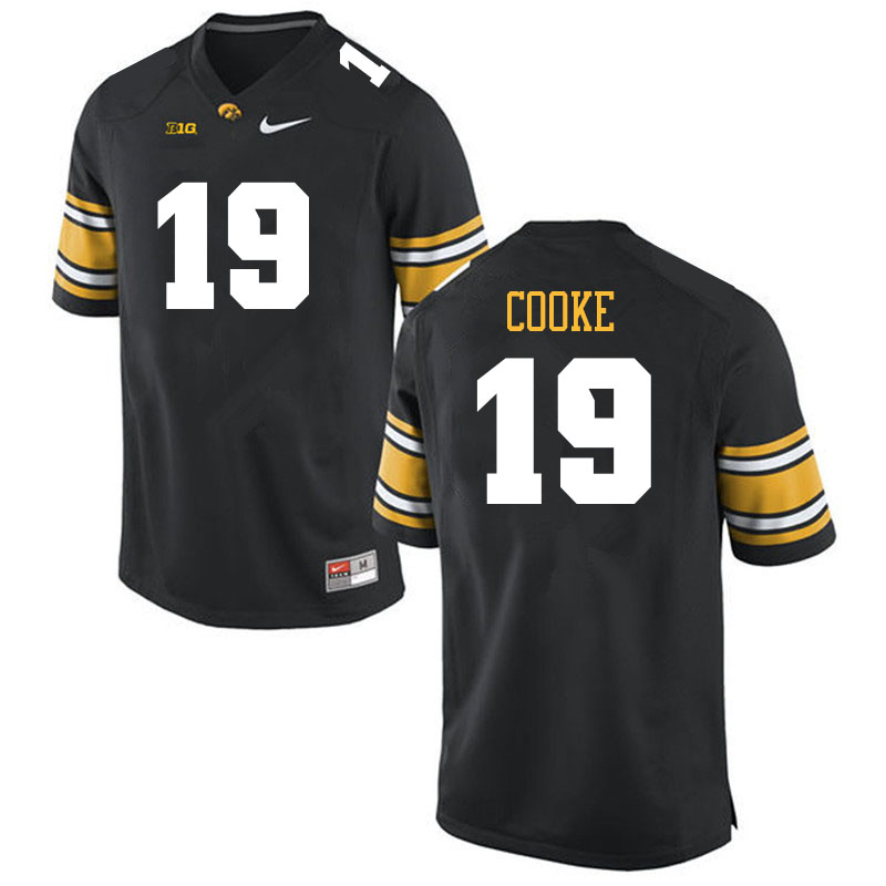Men #19 Gaven Cooke Iowa Hawkeyes College Football Jerseys Sale-Black